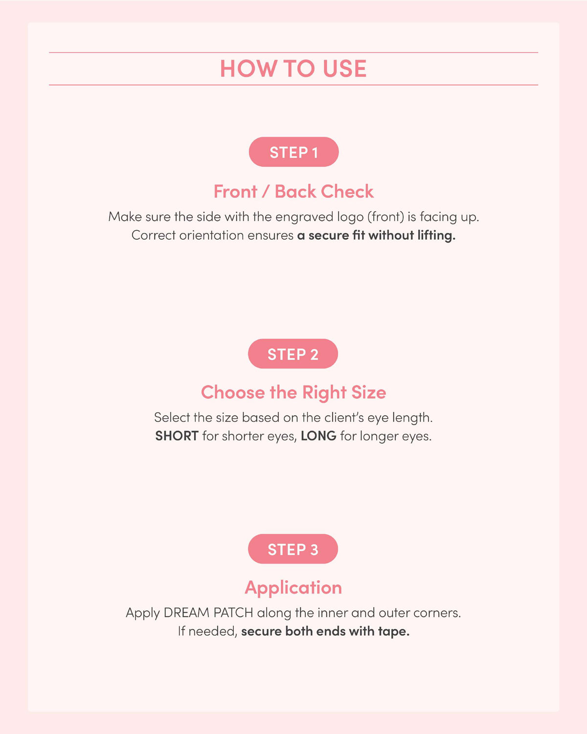 Salon Jieun Seamless FIT Dream Patch